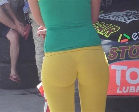 blonde with round ass in lycra