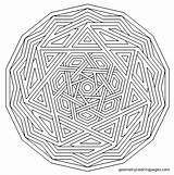Coloring Pages Geometric Complex Geometry Book Library Clipart sketch template