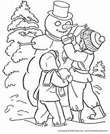 Coloring Winter Pages Snowman Kids Season Honkingdonkey Seasons Activity sketch template