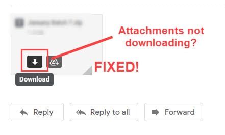 gmail  downloading attachments   fix solved