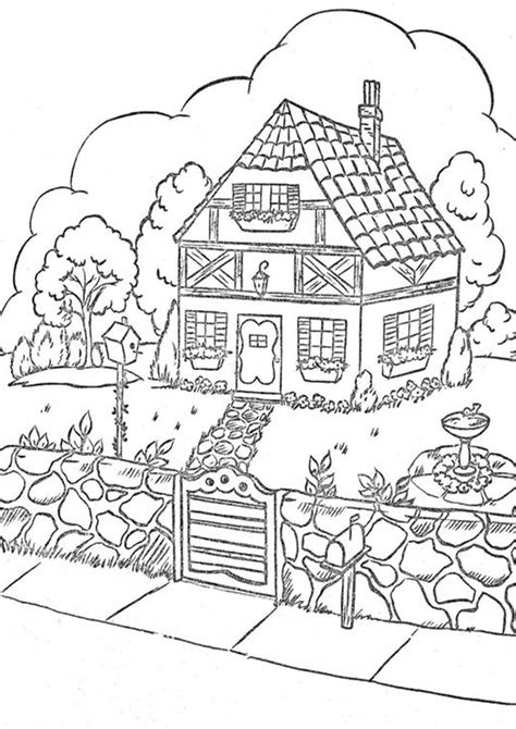 easy  print house coloring pages tulamama