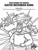 Coloring Pages David King Sunday School Samuel Becomes Kids Bible sketch template