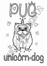 Pug Puppy sketch template