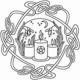 Imbolc Pagan Pyrography Wicca sketch template