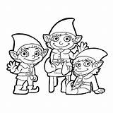 Coloring Pages Elf Shelf Christmas Printable Elves sketch template