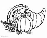 Coloring Sheets Thanksgiving Cornucopia Printable Pages Popular Coloringhome sketch template