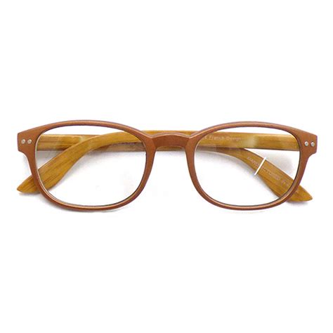 italian design eyewear frame wood grain brown glasses unisex pc