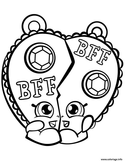 coloriage chelsea charm shopkin bff  imprimer coloriage shopkins