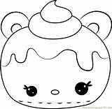 Coloring Strawberry Cream Num Noms Pages Coloringpages101 sketch template
