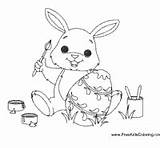 Bunny Egg Painting Surfnetkids Coloring sketch template