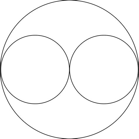smaller horizontally  circles   larger circle clipart