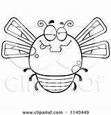 Dragonfly Clipart Cartoon Drunk Chubby Coloring Thoman Cory Outlined Vector 2021 sketch template