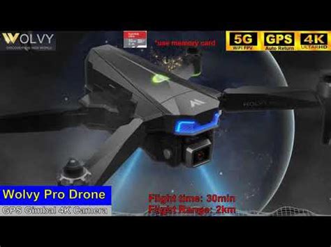 wolvy pro gps  gimbal long range brushless drone  released youtube