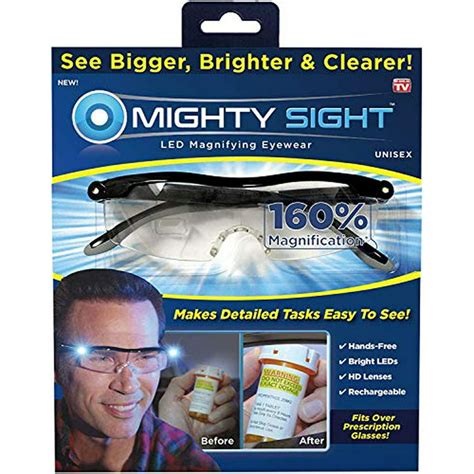mighty sight magnifying glasses with led light and travel case great