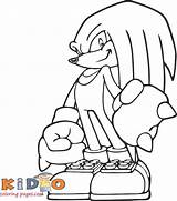 Sonic Knuckles Coloring Kidocoloringpages sketch template
