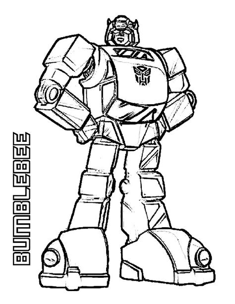 bumblebee transformer coloring pages printable clipart