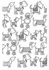 Coloring Pages Dogs Adult Difficult Adults Animals Printable Elegants Dog Cute Colouring Doodle Color Book Kids Easy Sheets Print Animal sketch template