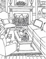 Coloring Living Interior Drawing Perspective Adults Adult Rooms Colorir Point Drawings Printable Getdrawings Interiores Getcolorings Sketch Kaynak Sketchite sketch template