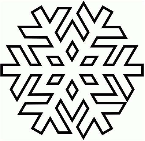 simple snowflake coloring pages coloring home