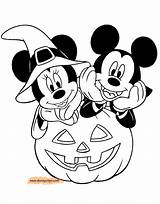 Mickey Halloween Coloring Minnie Pages Mouse Disney Pumpkin Color Printable Sheets Goofy Fall Duck Donald Drawing Print Pdf Book Choose sketch template