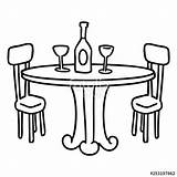 Table Dining Drawing Kitchen Clipartmag Dinner Line sketch template