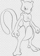 Mewtwo Drawing Coloring Line Clipart Book Transparent Background Pokemon Pokémon Hiclipart sketch template