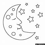 Moon Coloring Pages Template Star Color Planet Stars Printable Colouring Thecolor Planets Sheet Print Shooting Popular Choose Board Coloringhome Cloud sketch template