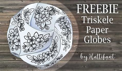 triskele paper globes flower edition freebie books  paper
