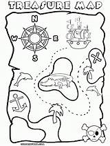 Treasure Tesoro Pirata Piratas Coloringhome Schatkaart Schatzkarte Piraten Malvorlagen Desde sketch template