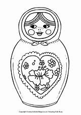 Colouring Matryoshka Doll Coloring Pages Russia Dolls Russian Nesting Activityvillage Printable Teddy Toys Choose Board Village Activity Explore sketch template