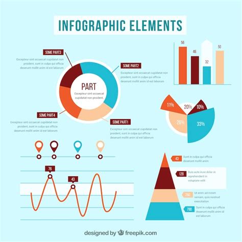 differents types de graphiques pour infographies vecteur gratuite