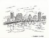 Baltimore Drawing Pen Skyline Ink 36a sketch template