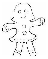 Gingerbread Coloring Girl Pages Girls sketch template