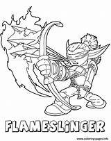 Coloring Skylanders Pages Fire Flameslinger Giants Series2 Print Printable Skylander Search sketch template
