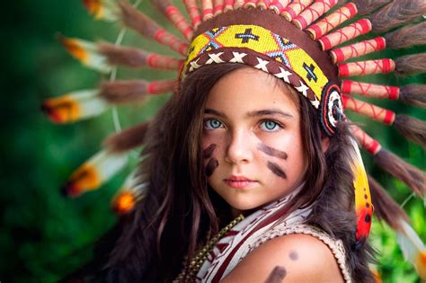 Native American Headdress Girls Wallpapers Wallpaper Cave Posted By