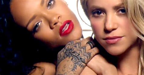 Shakira And Rihanna Sexy In Can T Remember To Forget You Music Video
