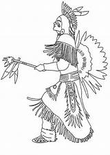 Native Coloring American Pages Dance Kids sketch template