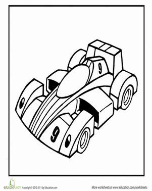 racing car worksheet educationcom cars coloring pages color