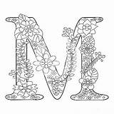 Coloring Pages Monogram Cursive Letter Getcolorings Template Color sketch template