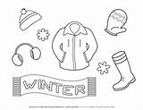 Coloring Winter Clothes Pages Planerium Login Cloths sketch template
