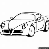 Coloring Alfa Romeo Cars 8c Pages Competizione 2007 Car Color Thecolor Colouring Tesla Draw Drawings Toyota Concept Honda sketch template
