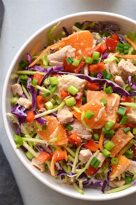 healthy chinese chicken salad {low calorie gf} skinny fitalicious