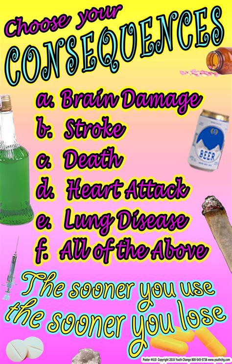 youth change poster  intense drug  alcohol prevention poster  classroom school