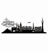 Vegas Las Skyline Tattoo Silhouette Stencil Template Coloring Choose Board Google sketch template