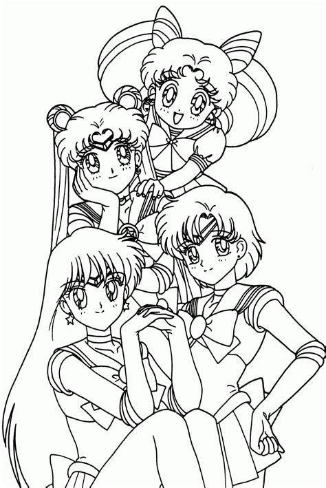 pics  anime group coloring page girls coloring page coloring home