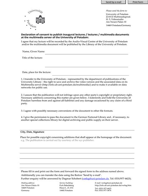 declaration of consent to publish inaugural publish up form fill out
