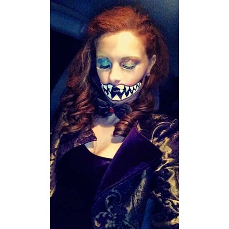 as mad as the hatter cheshire cat halloween face makeup face
