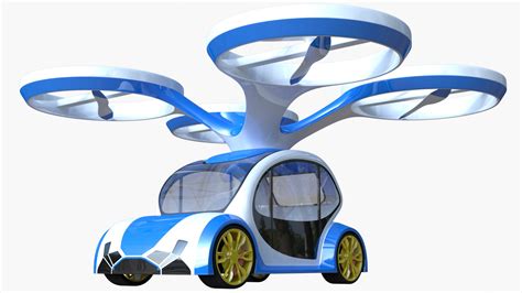hybrid drone car turbosquid