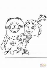 Coloring Minion Pages Agnes Despicable Gru Printable Color Minions Print Dave Online Getcolorings Supercoloring sketch template