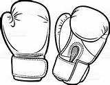 Gloves Boxing Coloring Pages Color sketch template